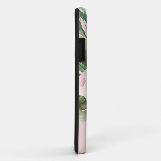 Modern Pastel Roze Waterverf Flowers & Name Case-Mate iPhone Case (Achterkant/rechts)