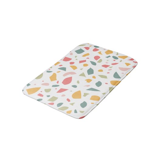 Modern pastel terrazzo patroon badmat (Gekanteld)