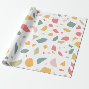 Modern pastel terrazzo patroon cadeaupapier