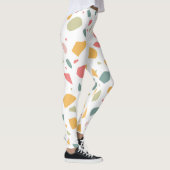 Modern pastel terrazzo patroon leggings (Rechts)