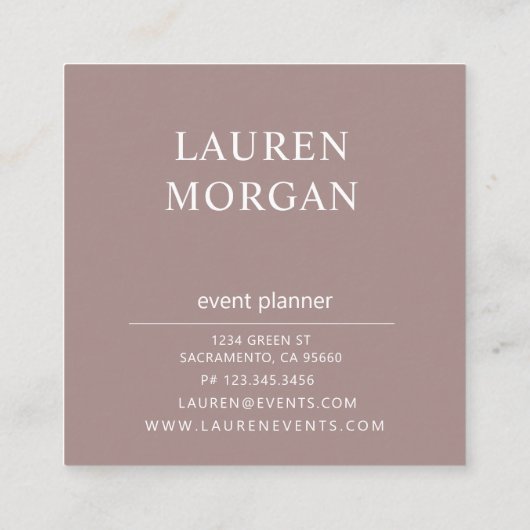 Modern Pastel | Vierkant Visitekaartje (Achterkant)