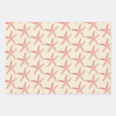 Modern  pastel zeesterpatroon inpakpapier vel (Voorkant)