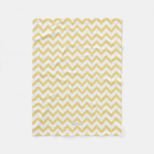 Modern pastelgeel en wit chevron patroon fleece deken