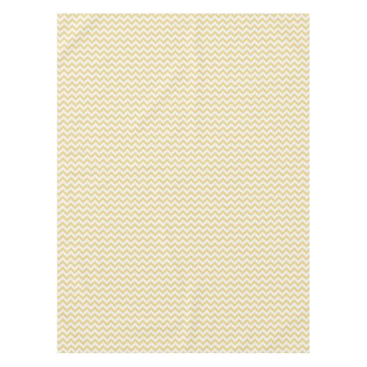 Modern pastelgeel en wit chevron patroon tafelkleed (Voorkant)