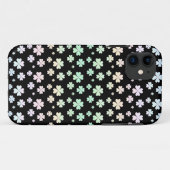 Modern pastelkleurshamrock-patroon op zwart Case-Mate iPhone case (Achterkant (horizontaal))
