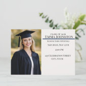 Modern Patriotic Photo Graduation Invitation (Debout devant)