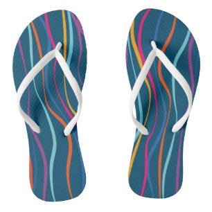 Modern Patroon gekleurde golven Teenslippers