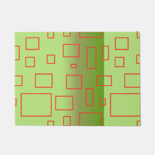 Modern patroon groen geometrisch ontwerp deurmat