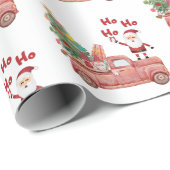 Modern  patroon: Kerstboomwagen Cadeaupapier (Rol Hoek)