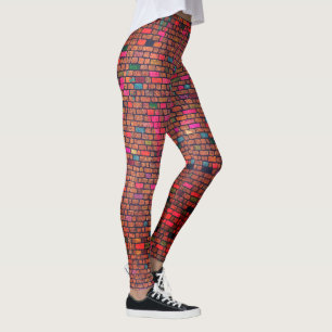 Modern patroon met geborduurde stralen in het sted leggings