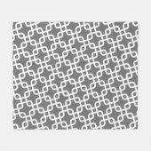 Modern patroon met grijs en wit fleece deken (Voorkant (Horizontaal))