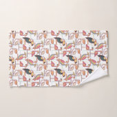 Modern patroon met tropische vogels bad handdoek (Handdoek)