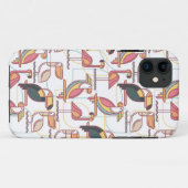 Modern patroon met tropische vogels Case-Mate iPhone case (Achterkant (horizontaal))