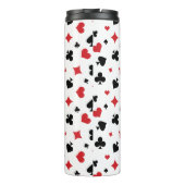 Modern patroon van speelkaarten kleuren thermosbeker (Achterkant)