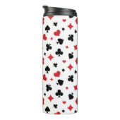 Modern patroon van speelkaarten kleuren thermosbeker (Geroteerd rechts)