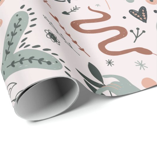 Modern patroon voor verjaardagscadeau Roze cadeau Cadeaupapier (Rol Hoek)