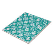 Modern Patroon Wit & Blauw Mediterraan Tegeltje (Zijkant)