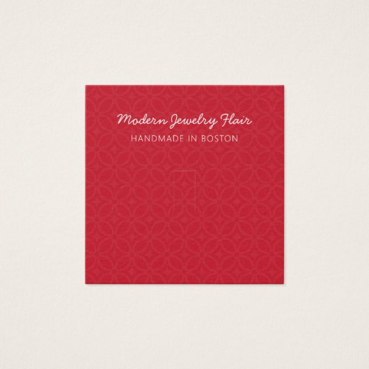Modern Pattern Bright Vivid Red Ring Display Card (Devant)