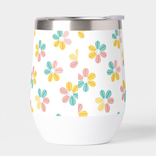 MODERN PATTERN daisy flowers pastel (Links)