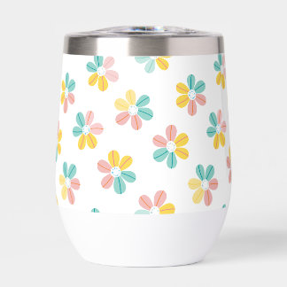 MODERN PATTERN  daisy flowers pastel