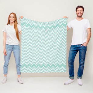 MODERN PATTERN geometrische chevron baby mint groe Fleece Deken