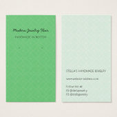 Modern Pattern Green Earring Display Card (Devant & derrière)