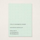 Modern Pattern Green Earring Display Card Visitekaartje (Achterkant)