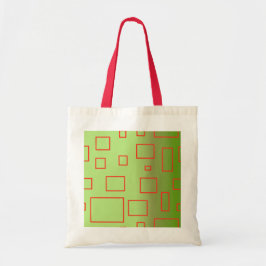Modern Pattern Green Geometric Design Canvas tas