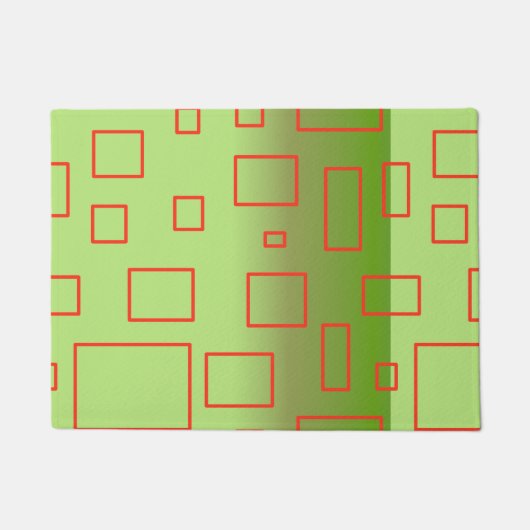 Modern Pattern Green Geometric Design Doormat Deurmat (Voorkant)
