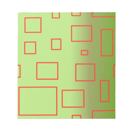 Modern Pattern Green Geometric Design Notitieblok (Voorkant)