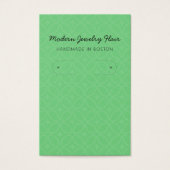 Modern Pattern Green Hoop Earring Display Card (Devant)