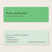 Modern Pattern Green Stud Earring Display Card (Devant & derrière)