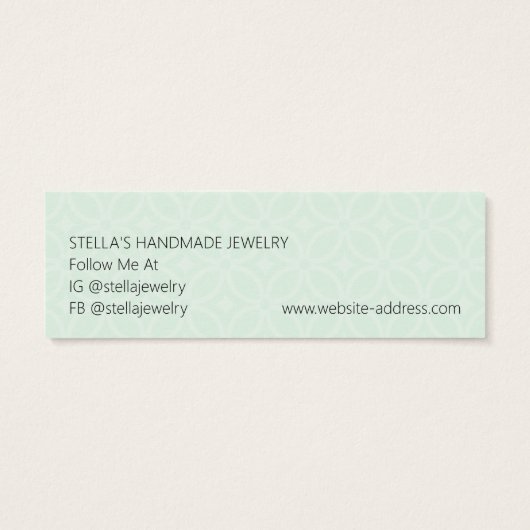 Modern Pattern Green Stud Earring Display Card (Dos)