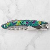 Modern Pattern Mosaic Green Beauful Kurkentrekker (Achterkant)