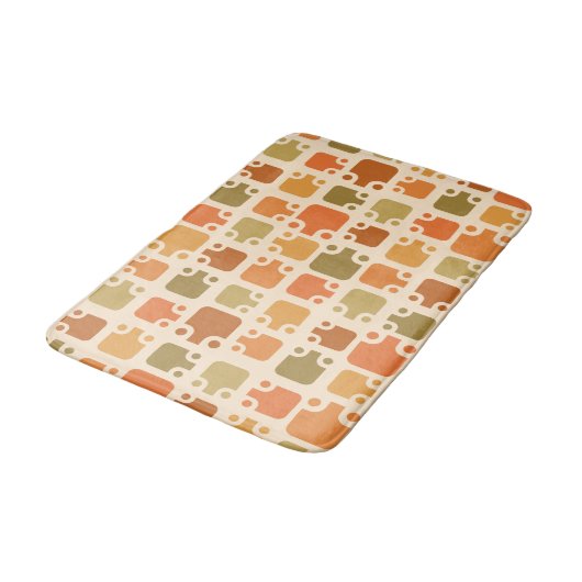 Modern Pattern Ochre Badmat (Gekanteld)