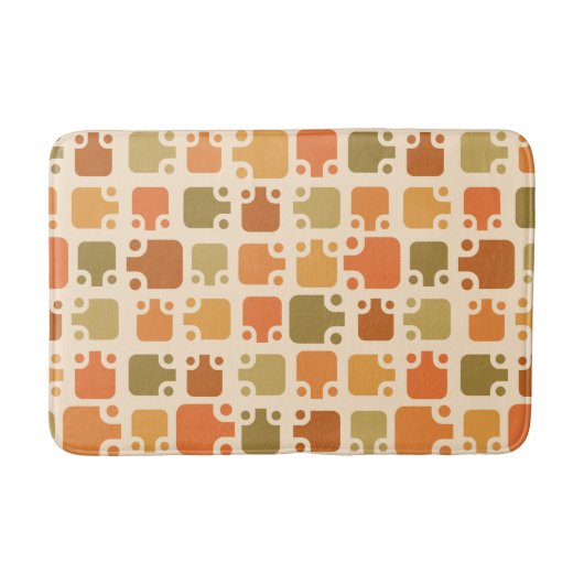 Modern Pattern Ochre Badmat (Voorkant)