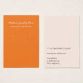 Modern Pattern Orange Earring Display Card (Devant & derrière)