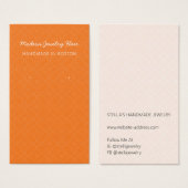 Modern Pattern Orange Earring Display Card (Devant & derrière)