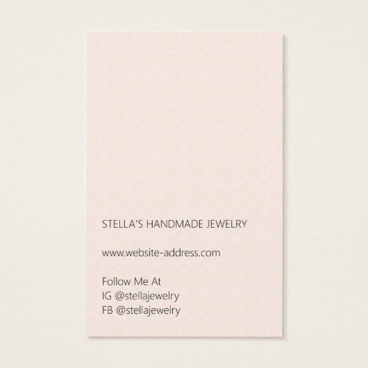 Modern Pattern Orange Hoop Earring Display Card (Dos)