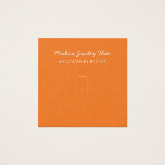 Modern Pattern Orange Ring Display Card (Devant)