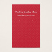 Modern Pattern Red Earring Display Card (Devant)