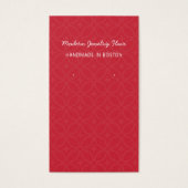 Modern Pattern Red Earring Display Card (Devant)