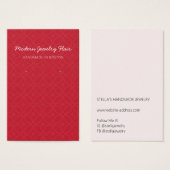 Modern Pattern Red Earring Display Card (Devant & derrière)