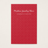Modern Pattern Red Earring Display Card (Devant)