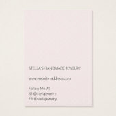 Modern Pattern Red Necklace Bracelet Display Card (Dos)