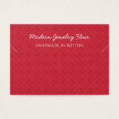 Modern Pattern Red Necklace Bracelet Display Card (Devant)