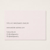 Modern Pattern Red Necklace Bracelet Display Card Visitekaartje (Achterkant)