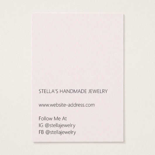 Modern Pattern Red Necklace Display Card (Dos)