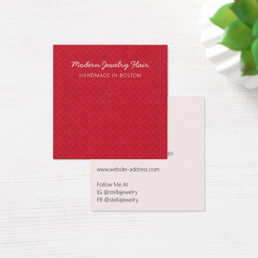 Modern Pattern Red Ring Display Card (Bureau)