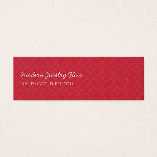 Modern Pattern Red Stud Earring Display Card (Devant)
